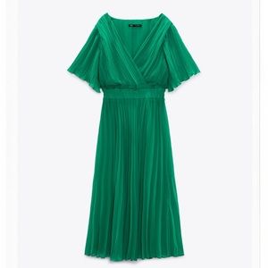 Zara Pleated Midi Dress
